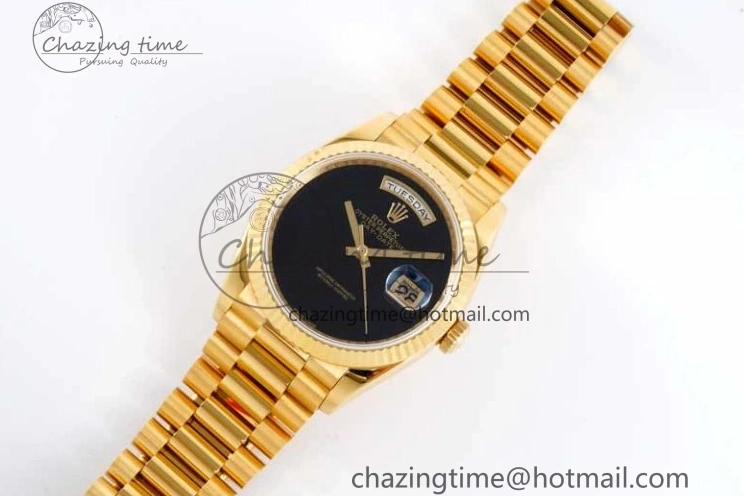 MiroTime 0321 NewStyle Day Date 36 YG RAF Best Edition Black No Marker on YG Bracelet A 2019